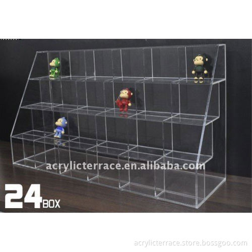 24 Box Acrylic Omament And Accessories Display Case Stand